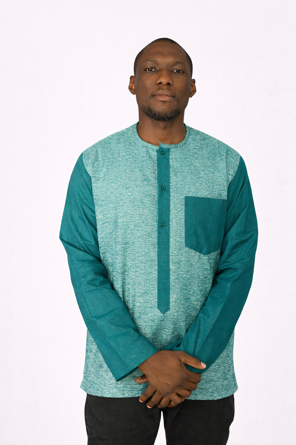 Tunique homme moderne Vert émeraude doux