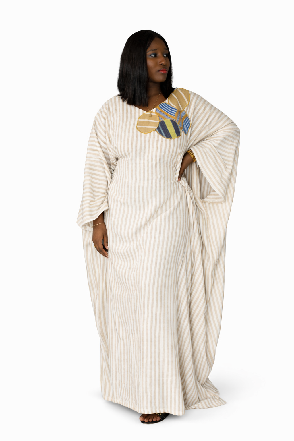 Boubou elegant à rayure