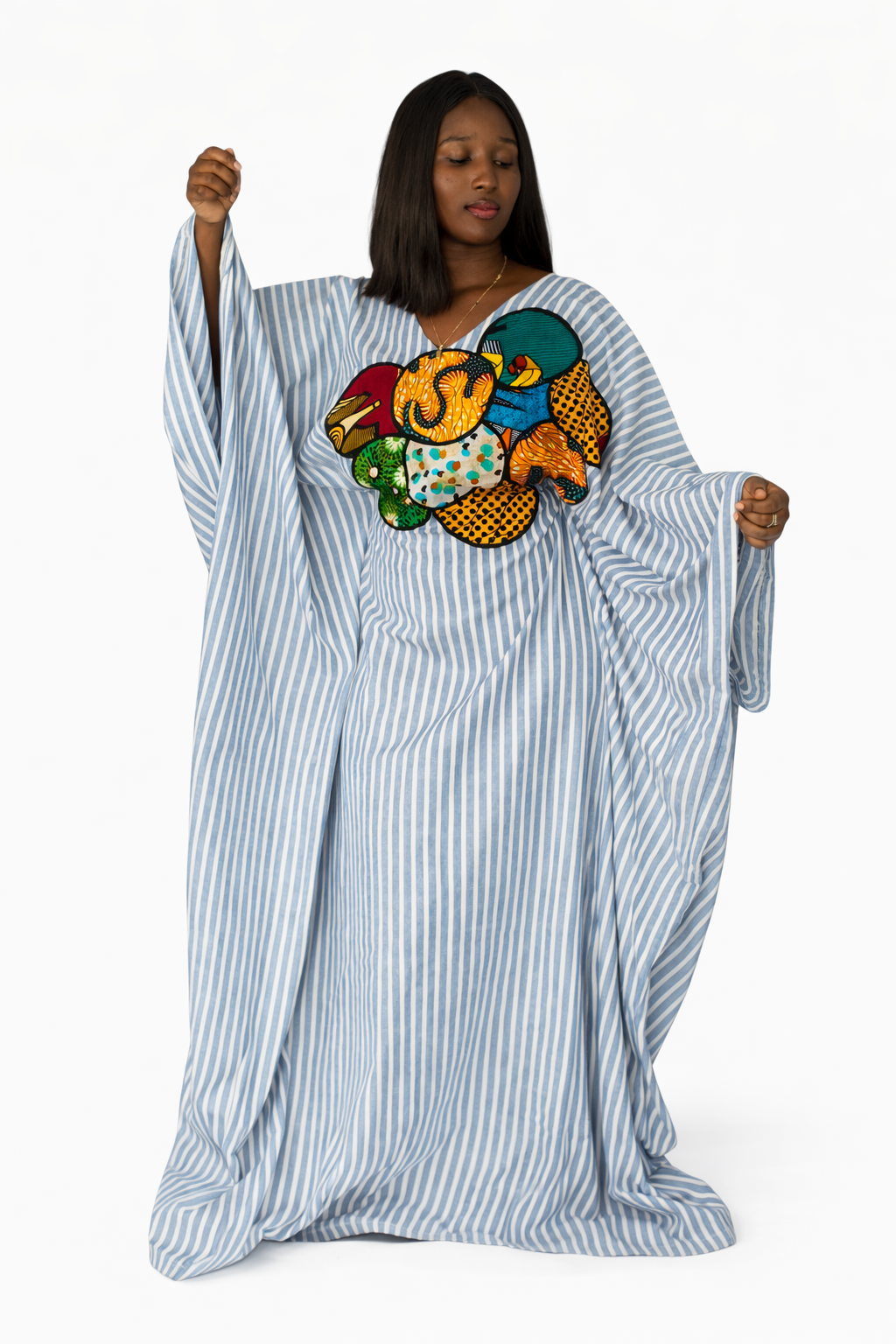 Boubou elegant à rayure