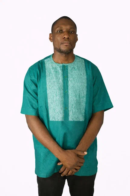 Tunique homme moderne Vert émeraude doux